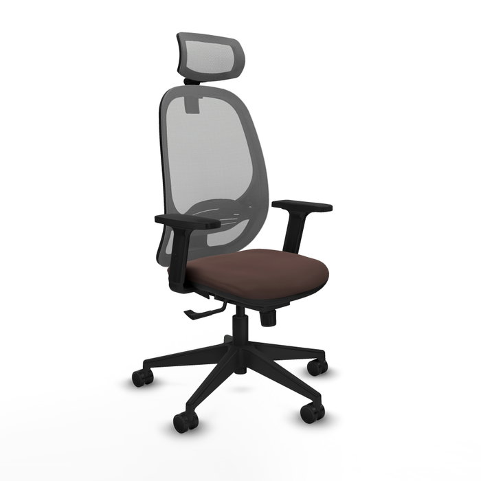 PIQUERAS Y CRESPO Silla de oficina Cilanco con mecanismo Sincro, Marrón oscuro y Gris PIQUERAS Y CRESPO Silla de oficina Cilanco con mecanismo Sincro, Marrón oscuro y Gris