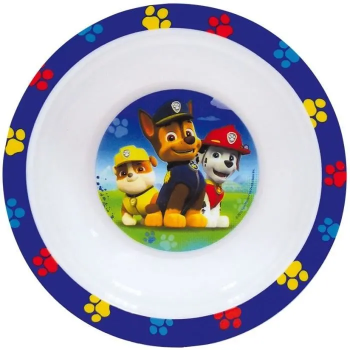 Fun House Vajilla PAW PATROL FUN3524550064710 - Vaso, 2 Platos Hondos Ø16 cm, Cubiertos, Botella de Agua, Vaso y Taza