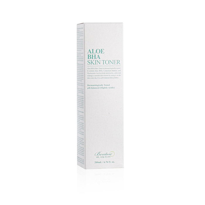 Benton Tónico Facial Aloe BHA Skin Toner 200 ml con Ácido Salicílico para Piel Acneica