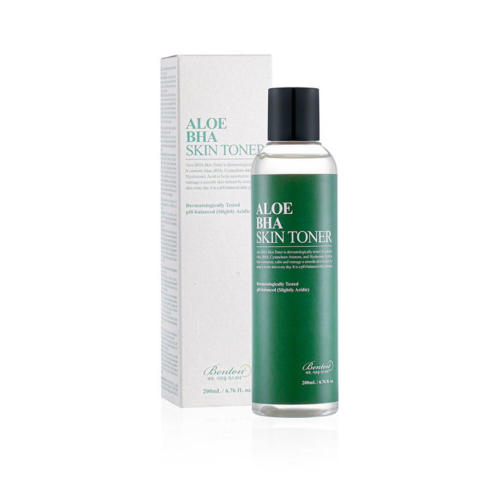 Benton Tónico Facial Aloe BHA Skin Toner 200 ml con Ácido Salicílico para Piel Acneica