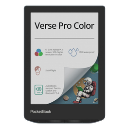 PocketBook Verse Pro Color eBook Reader PB634K3-1-WW-B Azul y Negro