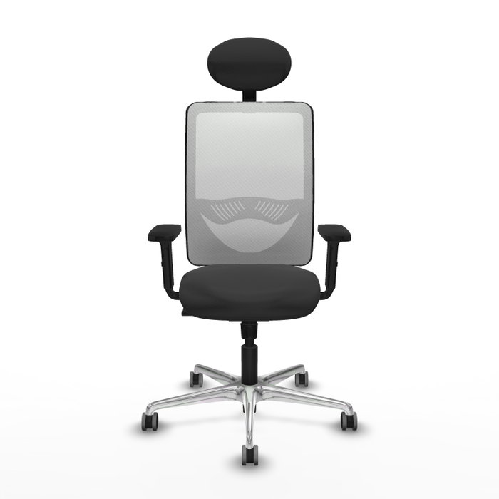 PIQUERAS Y CRESPO Silla de oficina Zulema con mecanismo Sincro, Gris oscuro y Blanco PIQUERAS Y CRESPO Silla de oficina Zulema con mecanismo Sincro, Gris oscuro y Blanco