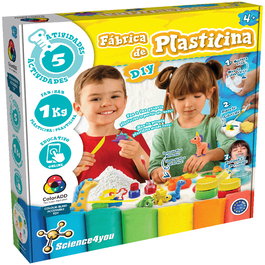 Science4You Fábrica de Plastilinas Perfumadas y Naturales - Kit de Experimentos, Moldea Colores, Juego Educativo 80004654, Idioma: Portugués y Español, +4 Años