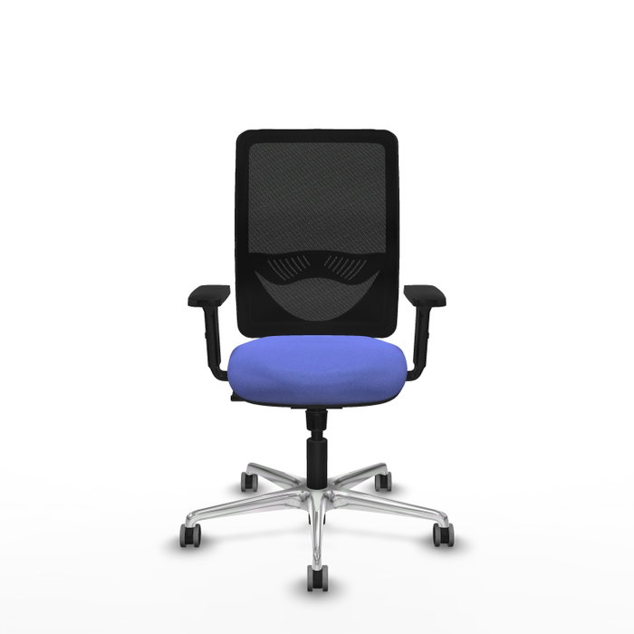 PIQUERAS Y CRESPO Silla de oficina Zulema con mecanismo Sincro, Azul claro y Negro