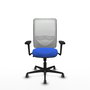 PIQUERAS Y CRESPO Silla de oficina Zulema con mecanismo Sincro, Azul y Blanco