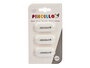 Pincello Set 3 Gomas Borrar Ovaladas Blancas 9x16x1 cm (Set de 36)