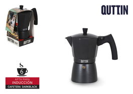 Quttin Cafetera 6 Servicios Inducción Darkblack 9.6 x 17.9 x 18.3 cm (6 Unidades)