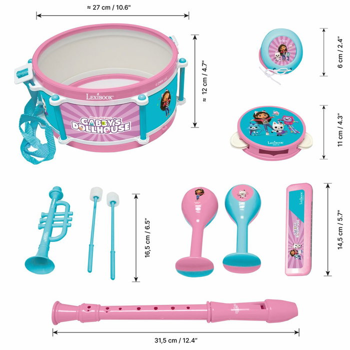 Lexibook Set Musical Gabby y la Casa Mágica - 7 instrumentos Lexibook Set Musical Gabby y la Casa Mágica - 7 instrumentos