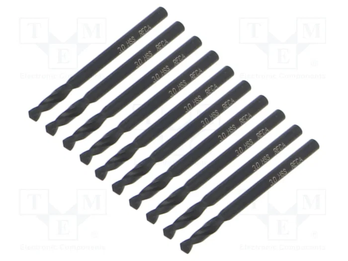 RECA Broca para metal de 3 mm, HSS, 46 mm RECA Broca para metal de 3 mm, HSS, 46 mm