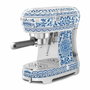 Smeg ECF02DGBEU Dolce & Gabbana Máquina de Café Espresso Semi-automática, 15 bar, Azul Mediterraneo