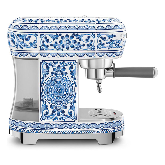 SMEG ECF02DGBEU Máquina Espresso Dolce & Gabbana, 1.1L, 1350W, Azul Mediterraneo