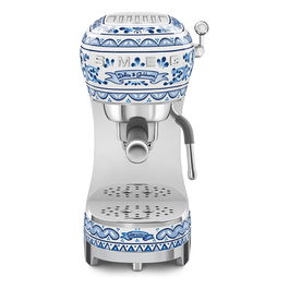 SMEG ECF02DGBEU Máquina Espresso Dolce & Gabbana, 1.1L, 1350W, Azul Mediterraneo