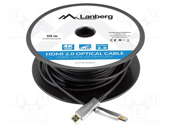 Lanberg Cable HDMI v2.0 AOC 10m Negro