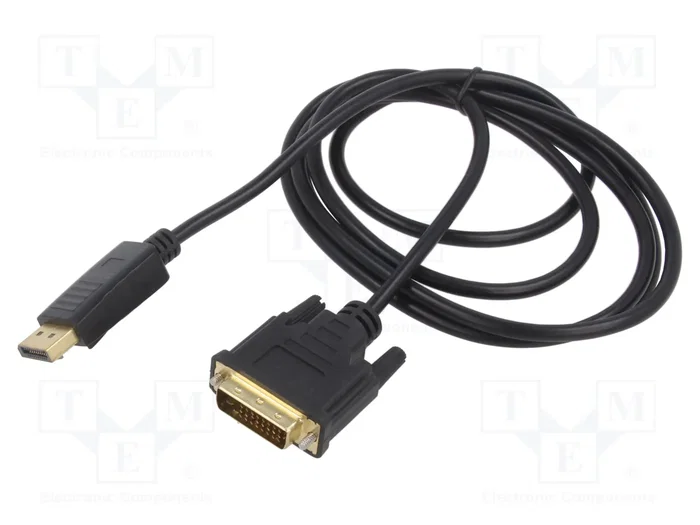 SAVIO Cable DisplayPort a DVI-D (24+1) Full HD 1080p 1,8m SAVIO Cable DisplayPort a DVI-D (24+1) Full HD 1080p 1,8m