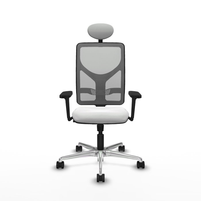 PIQUERAS Y CRESPO Silla de oficina Motilla con mecanismo Sincro, Blanco y Gris PIQUERAS Y CRESPO Silla de oficina Motilla con mecanismo Sincro, Blanco y Gris