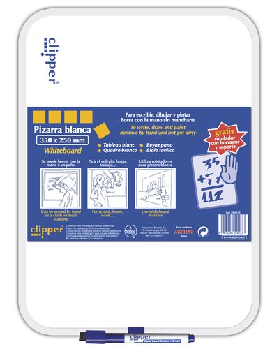 Alpino Pizarra Blanca Grande 35x25cm con Rotulador