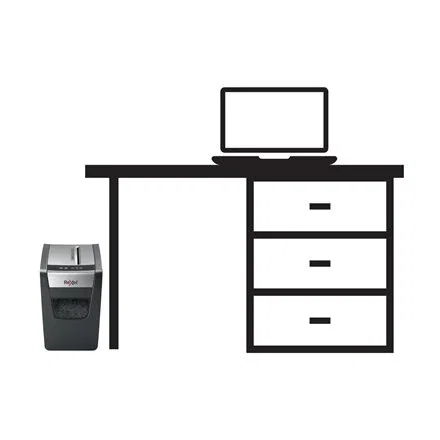 Rexel Momentum X312-SL - Destructora de Papel Corte en Partículas P-3, 5x42mm, Capacidad 12 Hojas/23L, 62 dB, Tritura Grapas, Negro y Gris