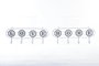 DKD Home Decor Perchero Pared Urban Blanco Metal y MDF 4 x 16 x 40 cm (4 Unidades)