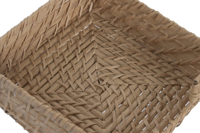 DKD Home Decor Servilletero Bambú Ratán Natural 18x18x6
