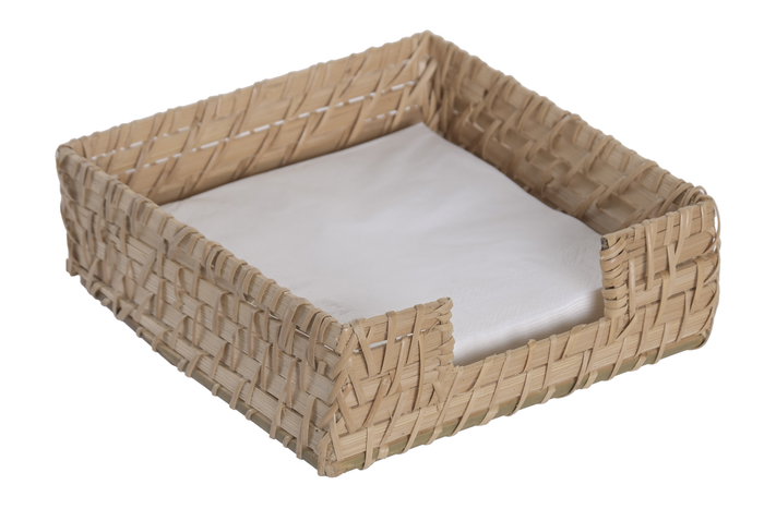 DKD Home Decor Servilletero Bambú Ratán Natural 18x18x6