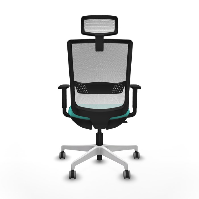 PIQUERAS Y CRESPO Silla de oficina Haches con mecanismo Sincro/Traslack, Turquesa y Blanco PIQUERAS Y CRESPO Silla de oficina Haches con mecanismo Sincro/Traslack, Turquesa y Blanco