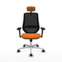 PIQUERAS Y CRESPO Silla de oficina Mardos con Mecanismo Sincro, Naranja y Negro