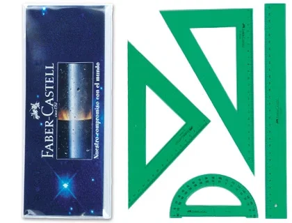 Faber Castell Cartabón sin graduar 21 cm Verde Faber Castell Cartabón sin graduar 21 cm Verde