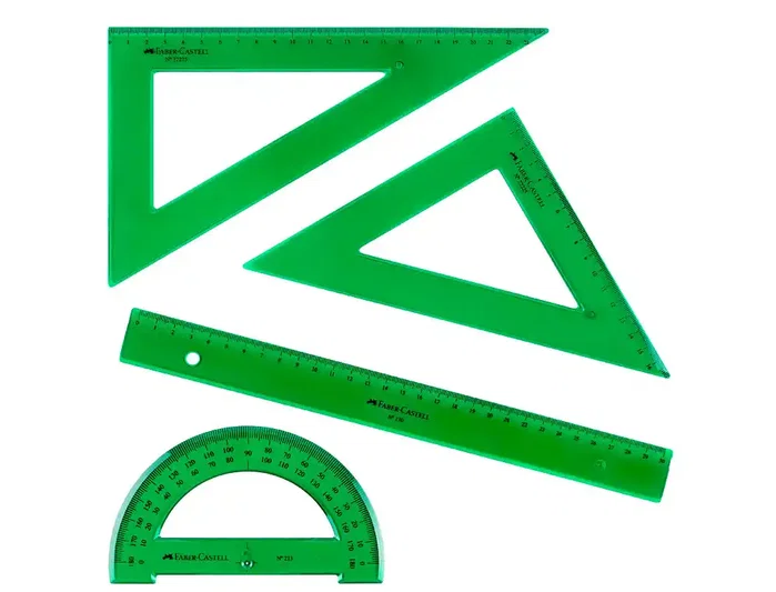 Faber Castell Cartabón sin graduar 21 cm Verde Faber Castell Cartabón sin graduar 21 cm Verde