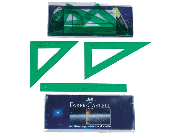 Faber Castell Cartabón sin graduar 21 cm Verde Faber Castell Cartabón sin graduar 21 cm Verde