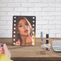 Cosmetic Club Espejo de Maquillaje Led Táctil con Caballete Giratorio y 16 LEDs, 16.8x14xh.21.8 cm