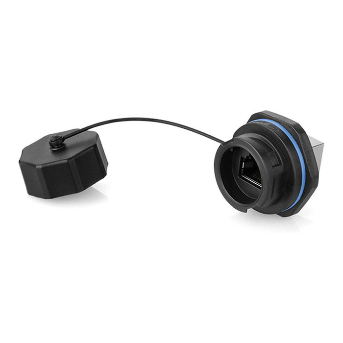 GoodConnections Alcasa IC06-R103 Conector Industrial RJ45 Negro