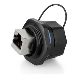 GoodConnections Alcasa IC06-R103 Conector Industrial RJ45 Negro