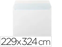 Liderpapel Sobre Nº 14 DIN C4 Blanco Tira Silicona 229x324 mm Paquete 25 Unidades