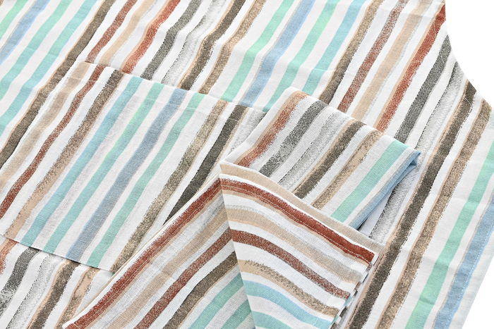 DKD Home Decor Delantal Urban Azul Celeste Gris 60 x 108 x 0.5 cm Set de 2