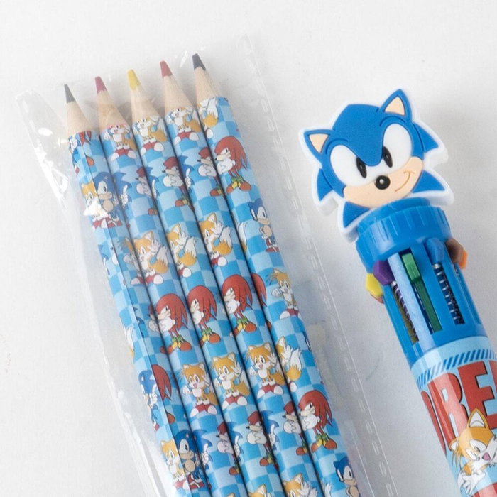 Cerdá Set Papelería Escolar Sonic the Hedgehog Azul