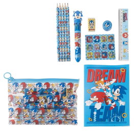 Cerdá Set Papelería Escolar Sonic the Hedgehog Azul