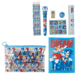 Set papelería escolar Eva Sonic 22 x 14 x 0.5 cm - Color azul