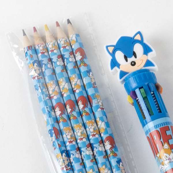 Set papelería escolar Eva Sonic 22 x 14 x 0.5 cm - Color azul