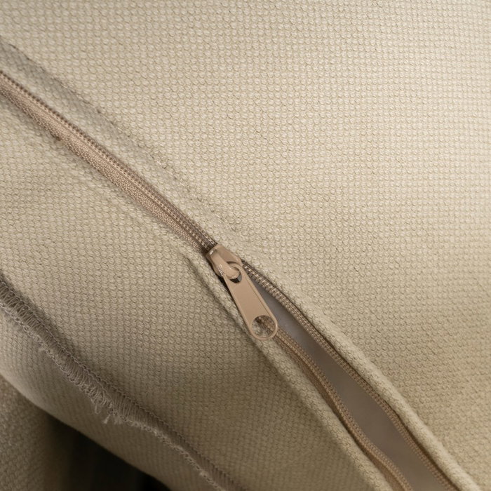 Sofá 3 Plazas Beige Tejido-Madera 216 X 94 X 93 cm