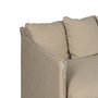 Sofá 3 Plazas Beige Tejido-Madera 216 X 94 X 93 cm