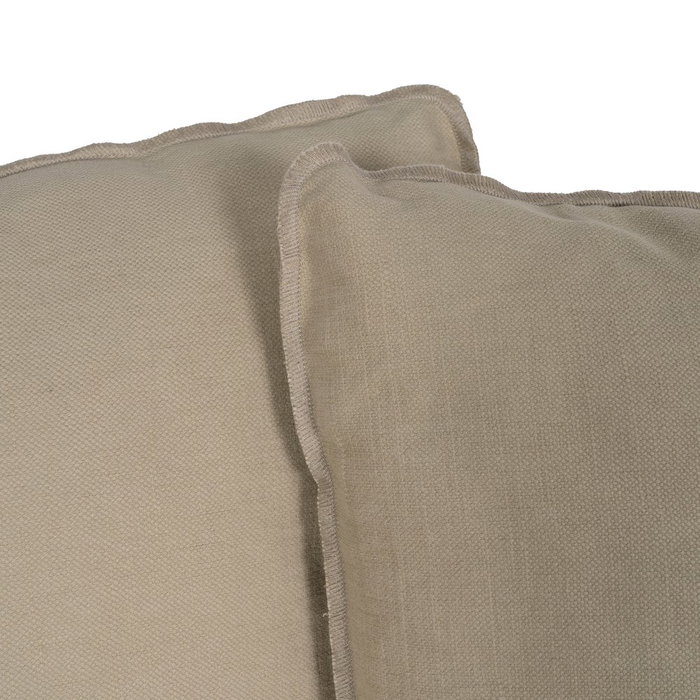 Sofá 3 Plazas Beige Tejido-Madera 216 X 94 X 93 cm
