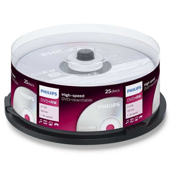 Philips DVD+RW 4,7 GB 4x (Pack de 25) Philips DVD+RW 4,7 GB 4x (Pack de 25)