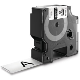 DYMO Rhino Tubo Termorretráctil ID1-24 Negro sobre Blanco 24mm x 1,5m