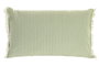 DKD Home Decor Cojín de Algodón con Flecos y Rayas Verde