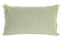 DKD Home Decor Cojín de Algodón con Flecos y Rayas Verde