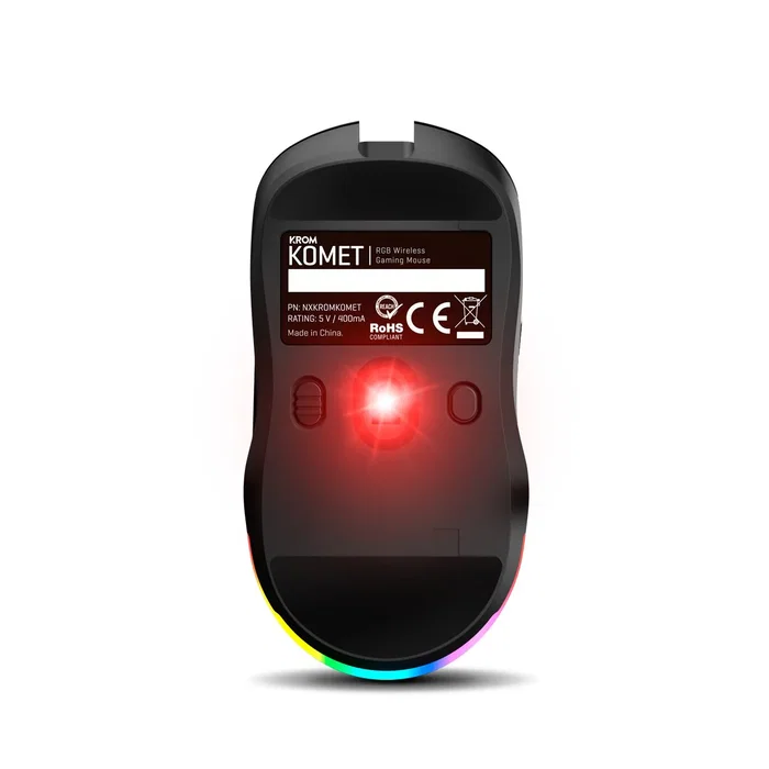 Krom Komet Ratón Gaming Inalámbrico RF RGB 2400 DPI Negro