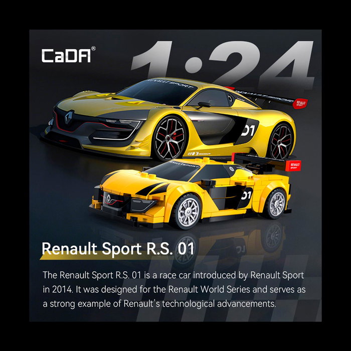 CADA Renault Sport RS.01 Escala 1:24 271 Piezas C55037W - Construcción, Idiomas EN/PT/ES