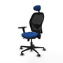 PIQUERAS Y CRESPO Silla de oficina Jorquera Azul y Negro con mecanismo Sincro/Traslack