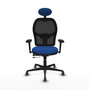 PIQUERAS Y CRESPO Silla de oficina Jorquera Azul y Negro con mecanismo Sincro/Traslack