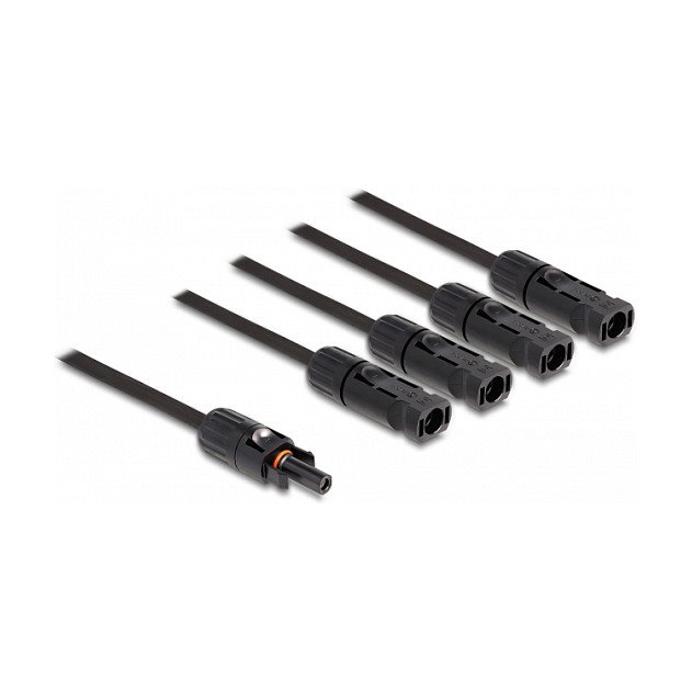 DeLOCK Cable divisor solar DL4 1 x hembra a 4 x macho 50 cm negro